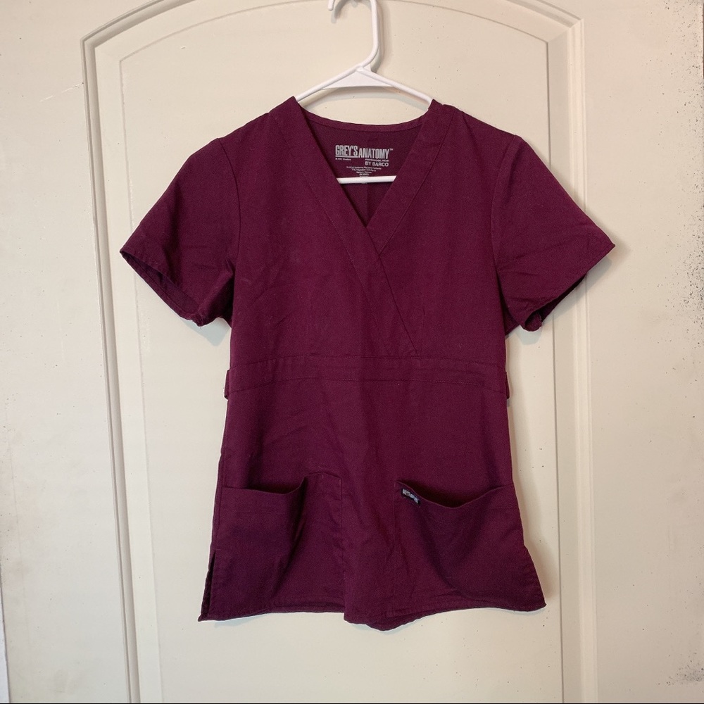 Grey’s Anatomy Eggplant Scrub Top